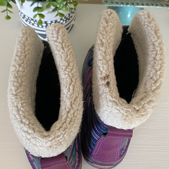Sorel Caribou Womens Purple Waterproof Insulated Rubber Winter Snow Boots Size 3 - Picture 5 of 8